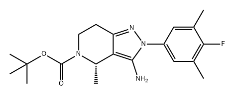 
												2212021-59-3 |
												tert-butyl (S)-3-amino-2-(4-fluoro-3,5-dimethylphenyl)-4-methyl-2,4,6,7-tetrahydro-5H-pyrazolo[4,3-c]pyridine-5-carboxylate